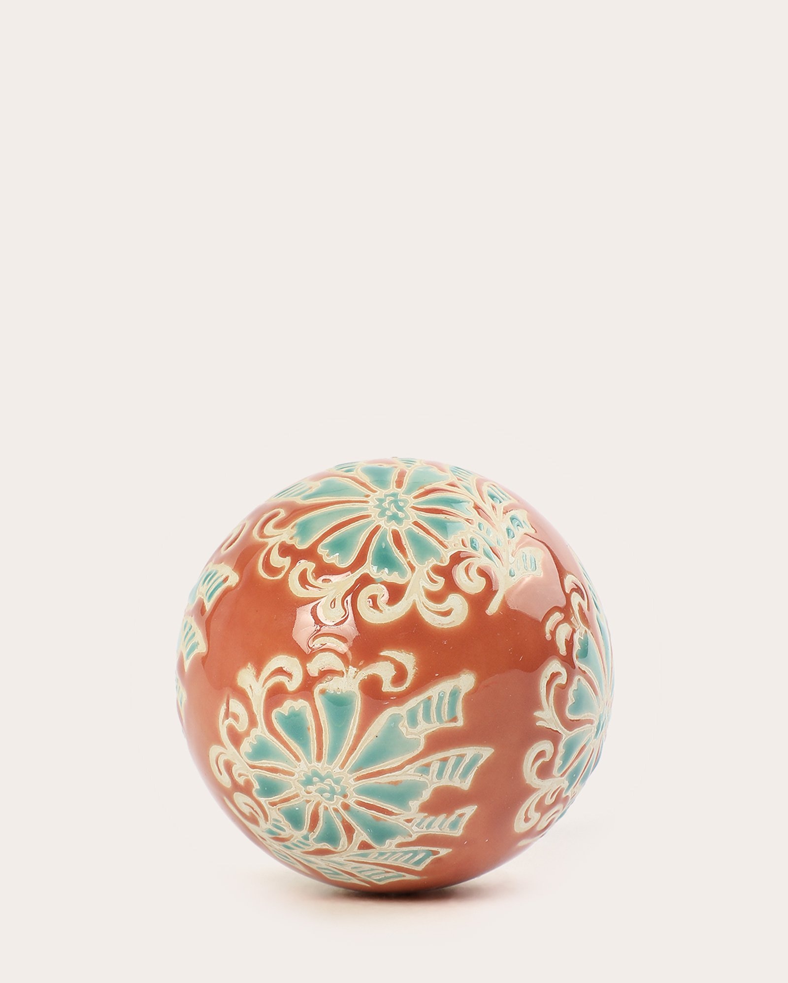 Bola decorativa de cerâmica Mark 8cm marrom | Casa Riachuelo