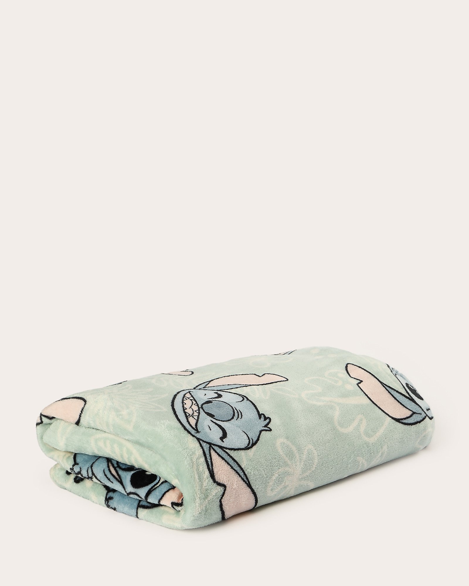 Manta casal microfibra em flannel Stitch verde | Casa Riachuelo