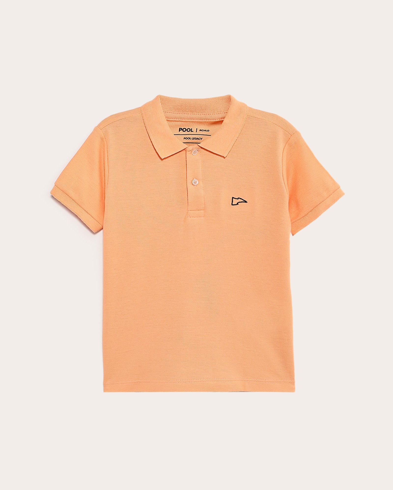 Camisa polo infantojuvenil Pool Legacy lisa 1-12A - Laranja Claro