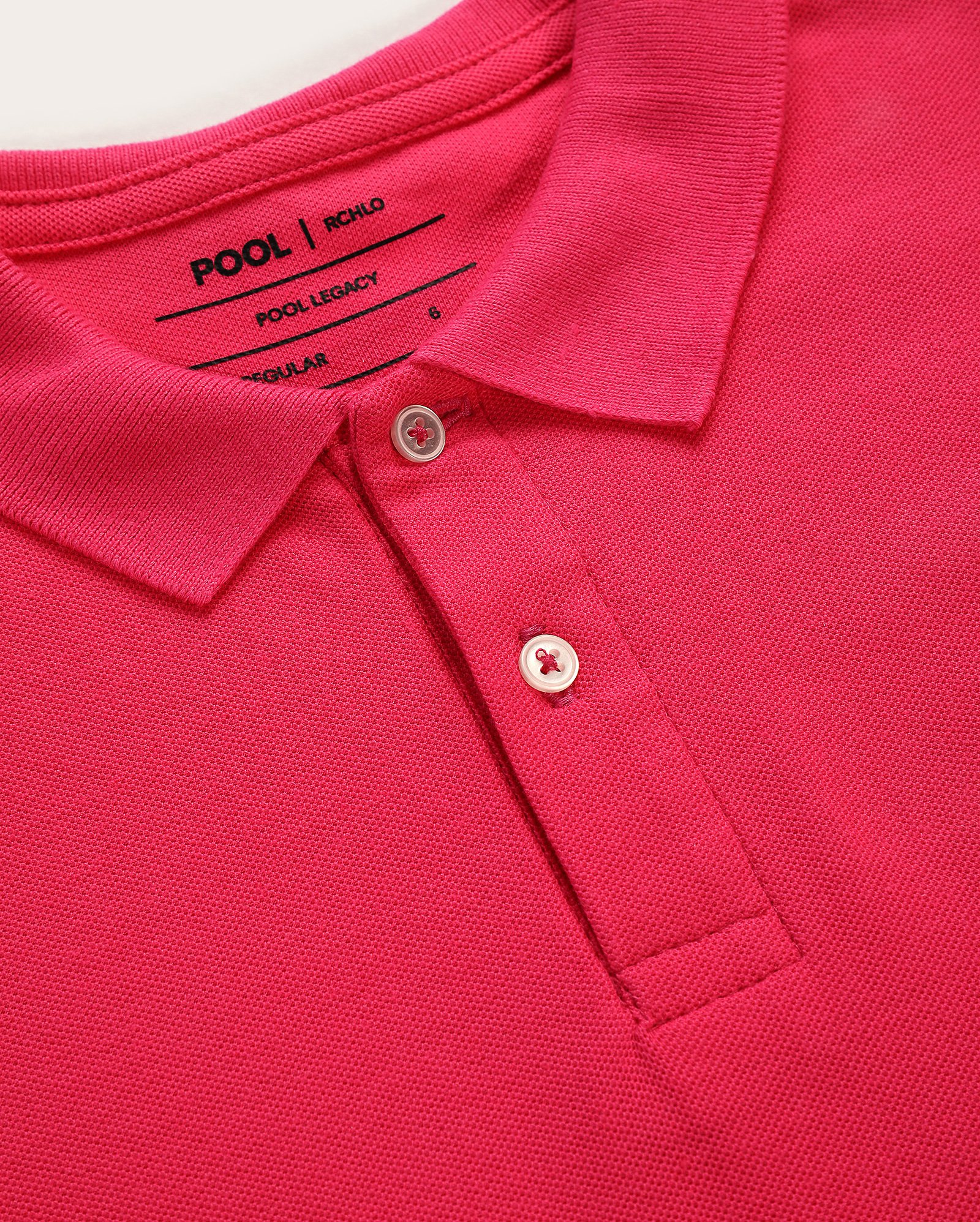 Camisa polo infantojuvenil Pool Legacy lisa 1-12A - Rosa Escuro