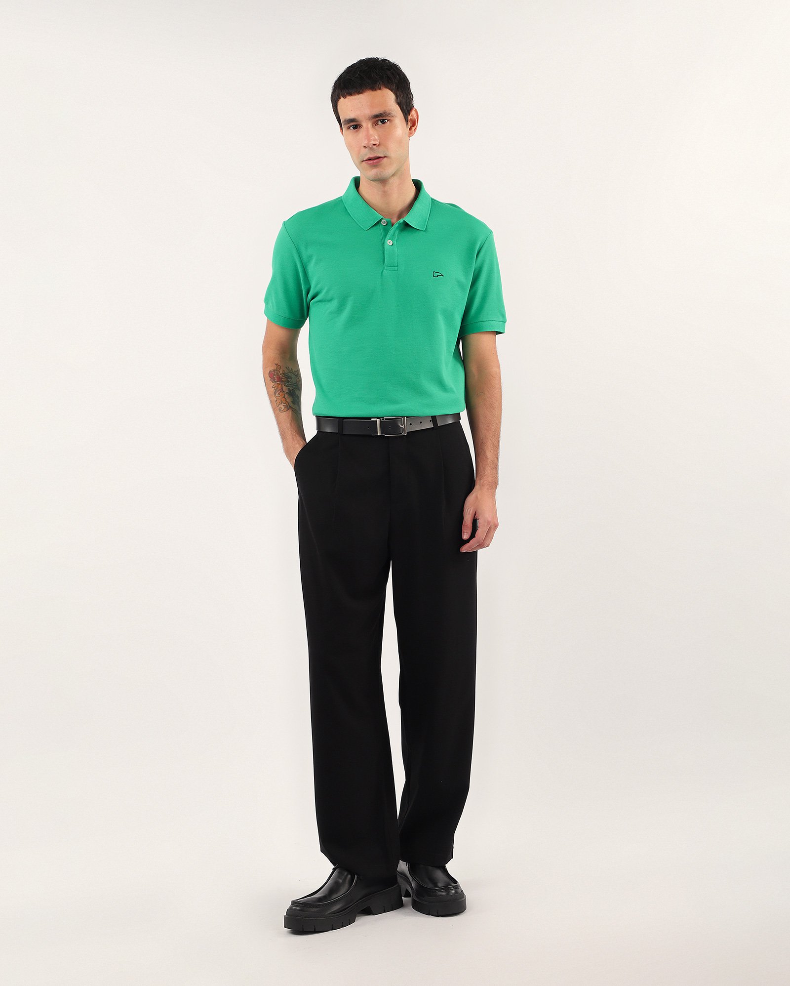 Camisa polo masculina Pool Legacy regular piquet - Verde