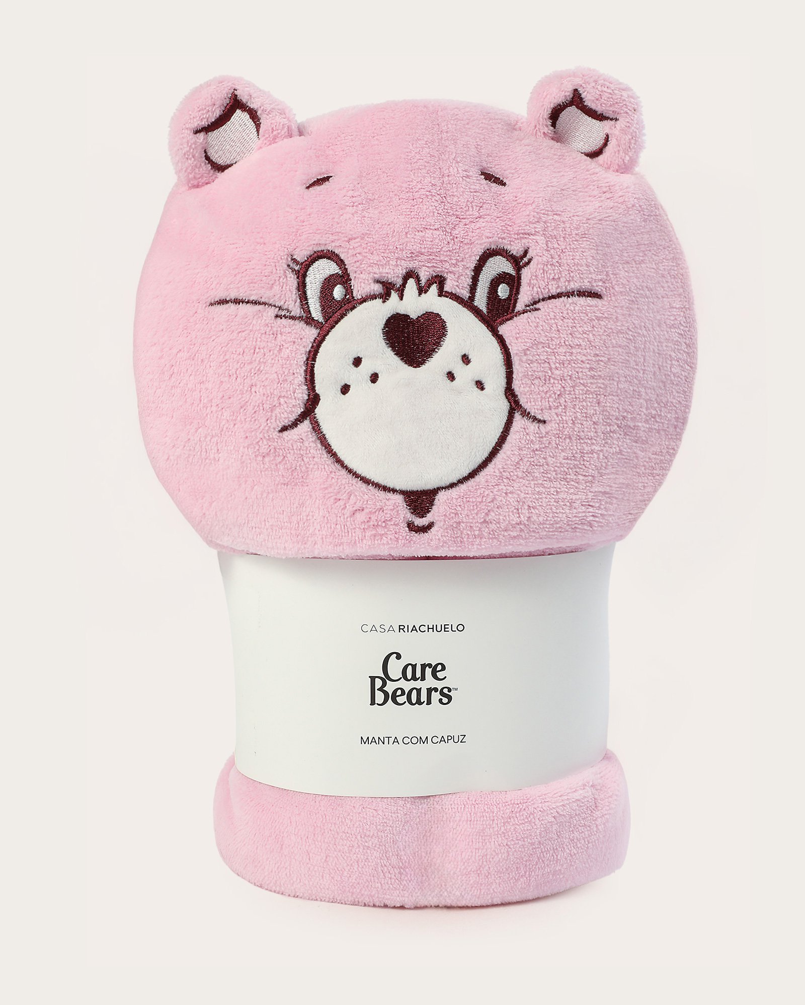 Manta infantil com capuz Ursinhos Carinhosos rosa | Casa Riachuelo