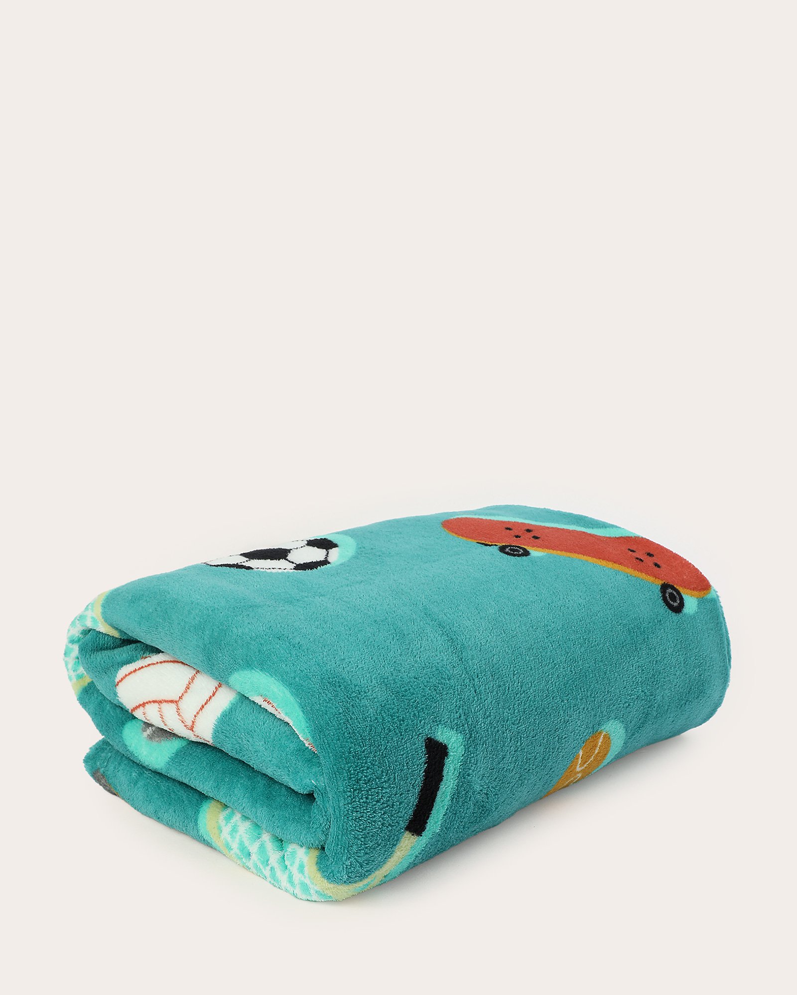 Manta solteiro em microfibra fleece esportes azul | Casa Riachuelo