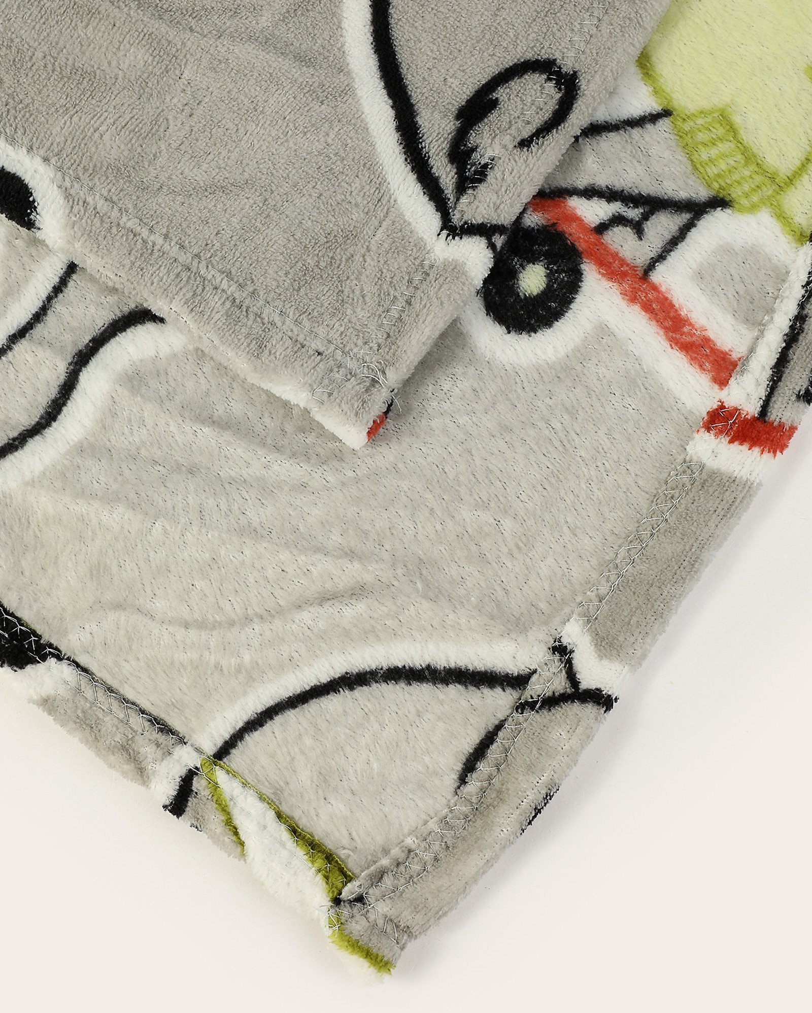 Manta solteiro em microfibra fleece cachorrinhos cinza | Casa Riachuelo