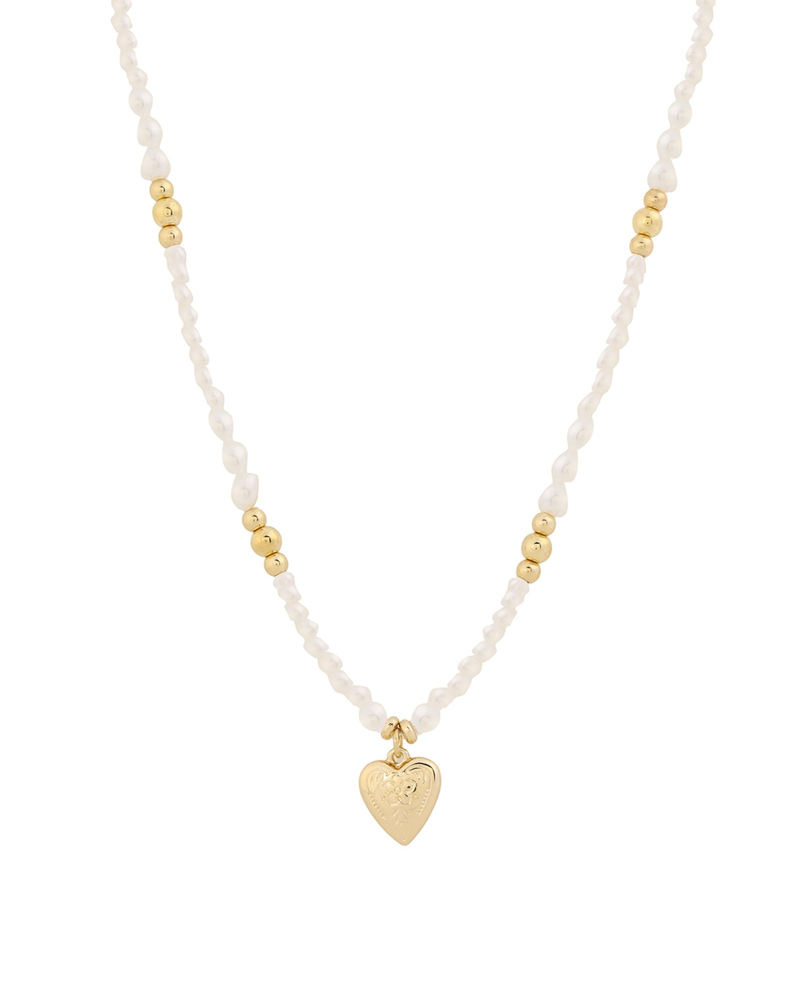 Kit colar feminino 2 peças perolado e corações dourado | Accessori