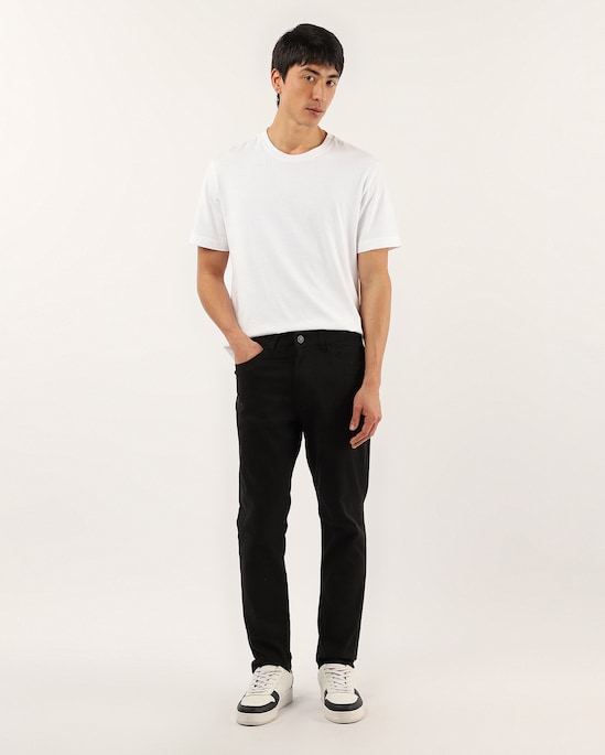 Calça sarja masculina slim - Preto | Pool Jeans