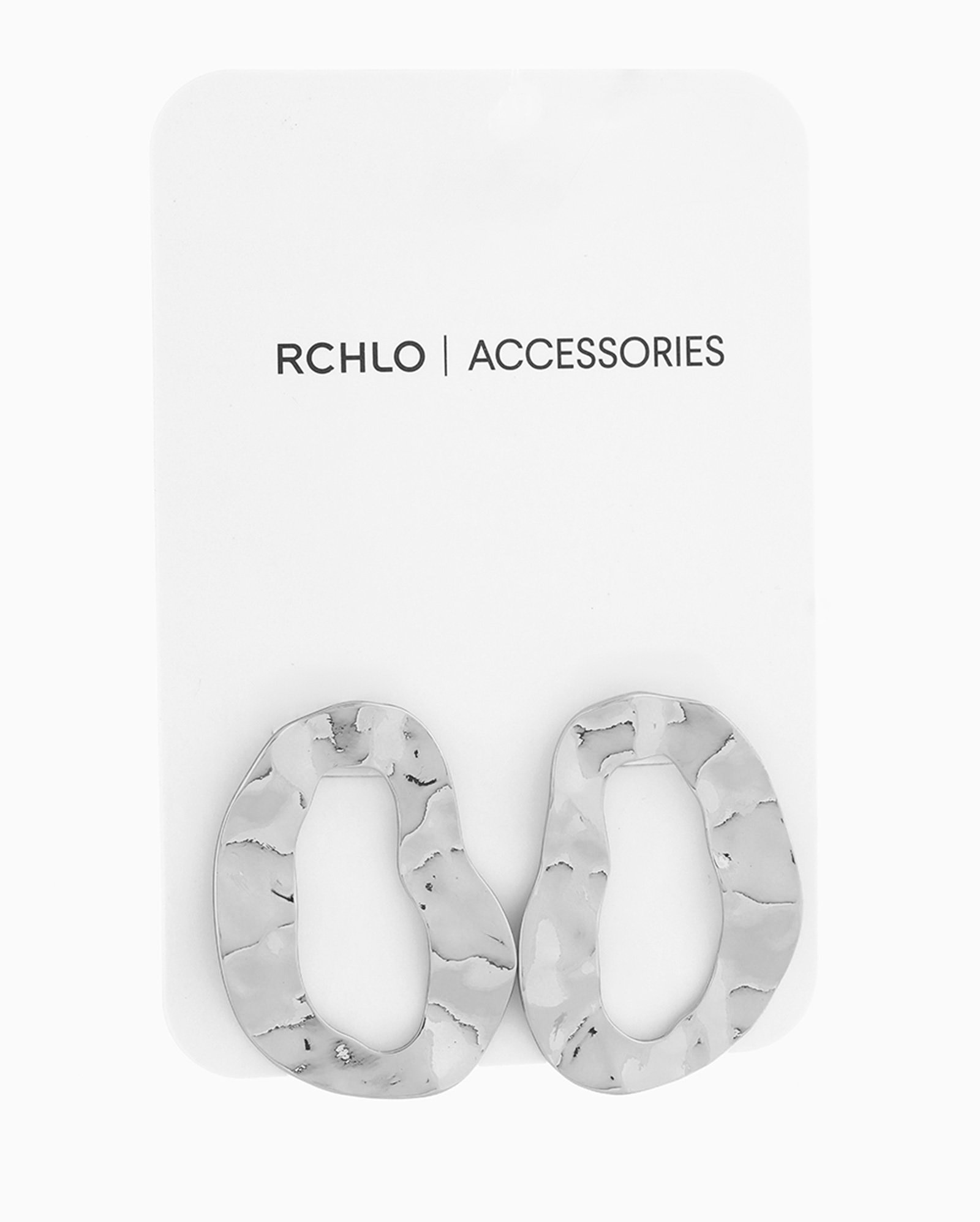 Brinco feminino argola martelada vazada prata | Accessori