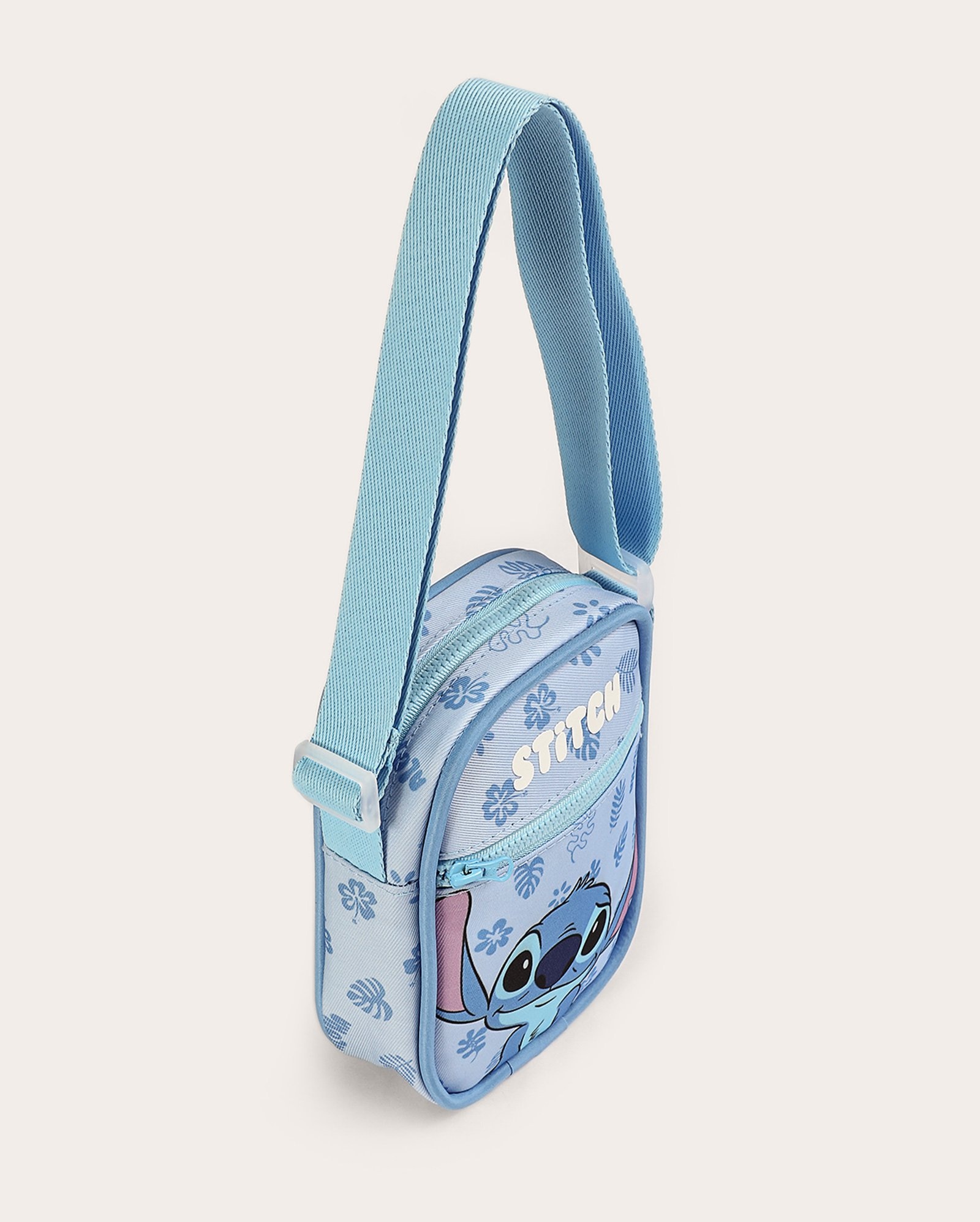 Bolsa infantil crossbody com zíper Stitch azul | Disney