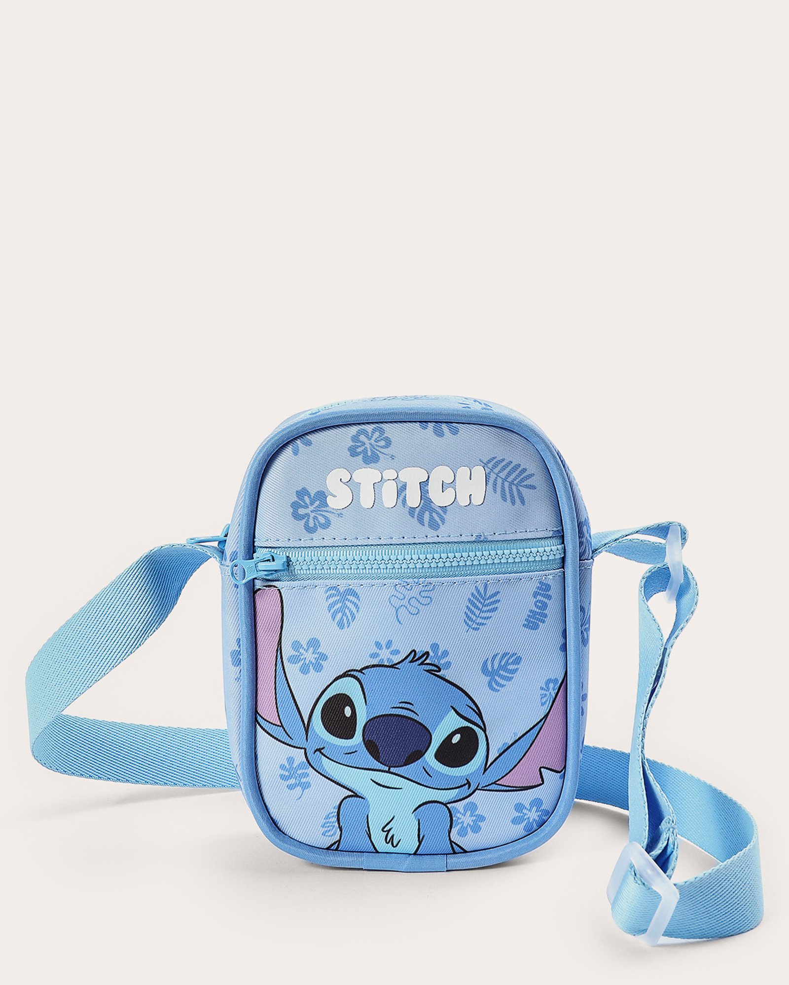 Bolsa infantil crossbody com zíper Stitch azul | Disney