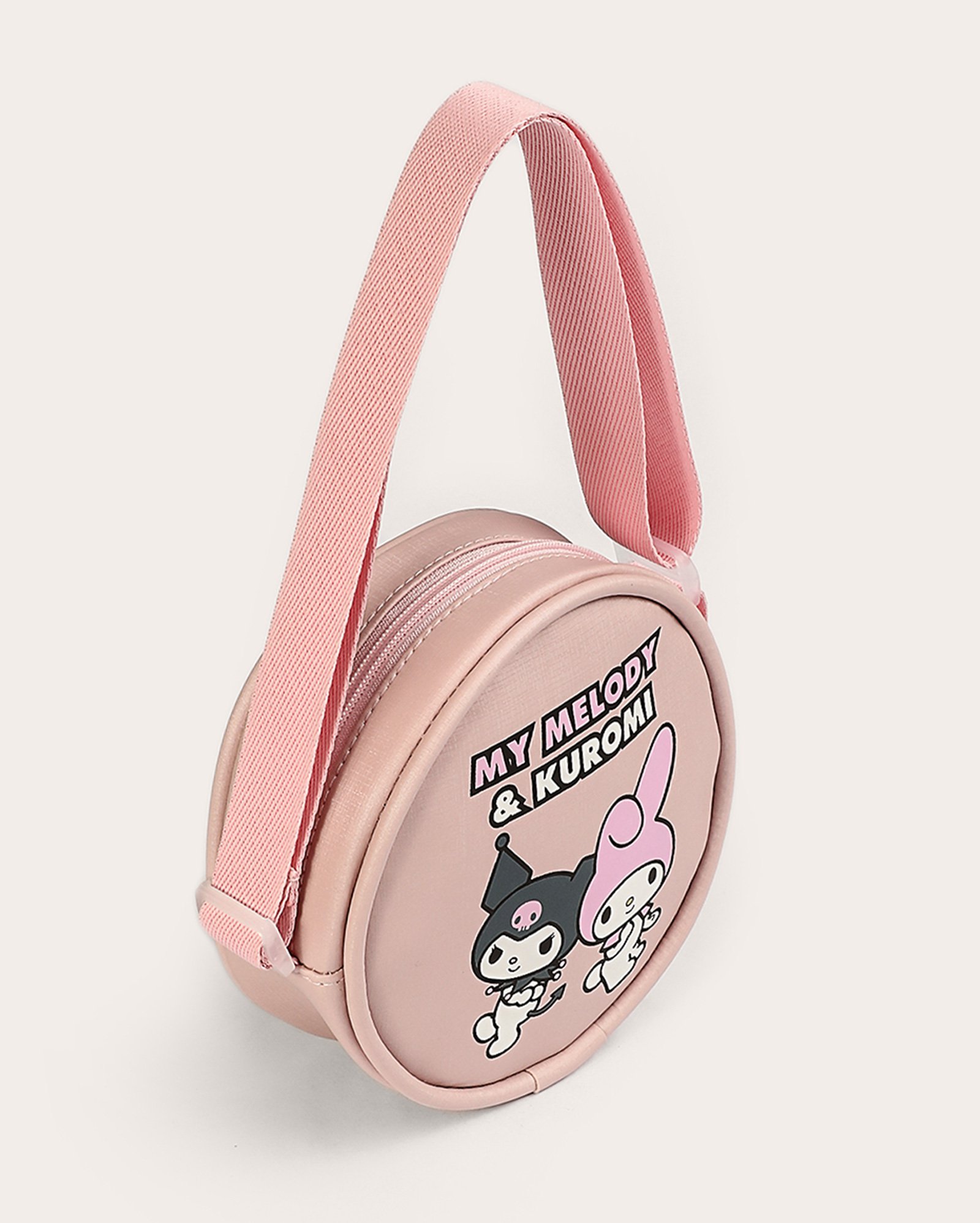 Bolsa infantil crossbody My Melody e Kuromi rosa | Sanrio