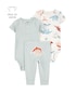 Conjunto longo bebê 3 peças listras dino multicor | Carter's