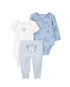 Conjunto longo bebê 3 peças fazendinha multicor | Carter's