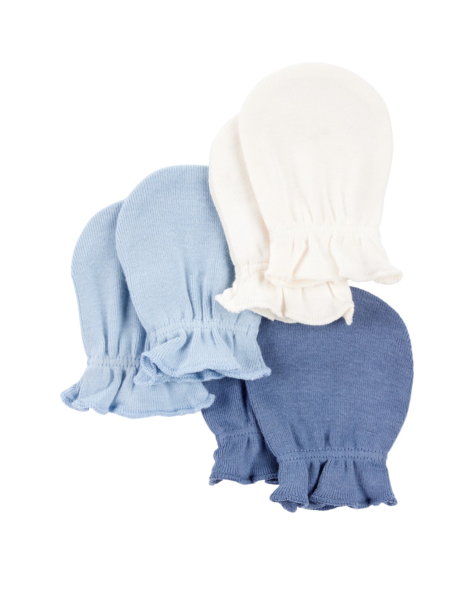Kit luva bebê 3 pares com ripple multicor | Carter's