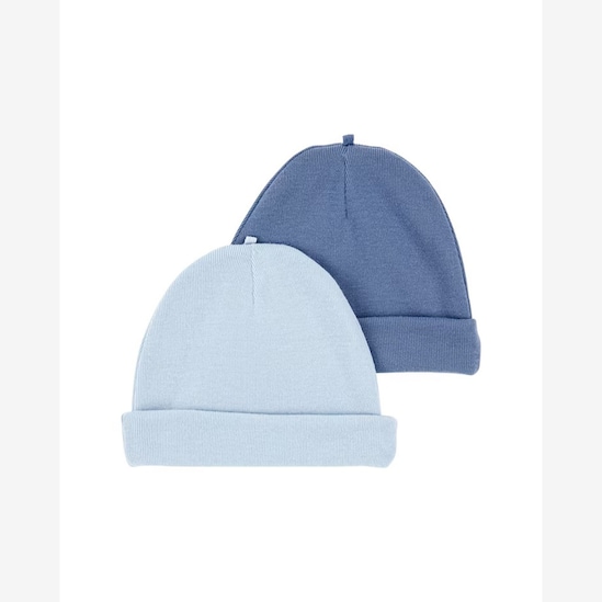 Kit touca bebê 2 peças com dobra - multicor | Carter's