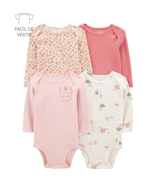 Kit body bebê 4 peças bolso interativo coelho multicor | Carter's