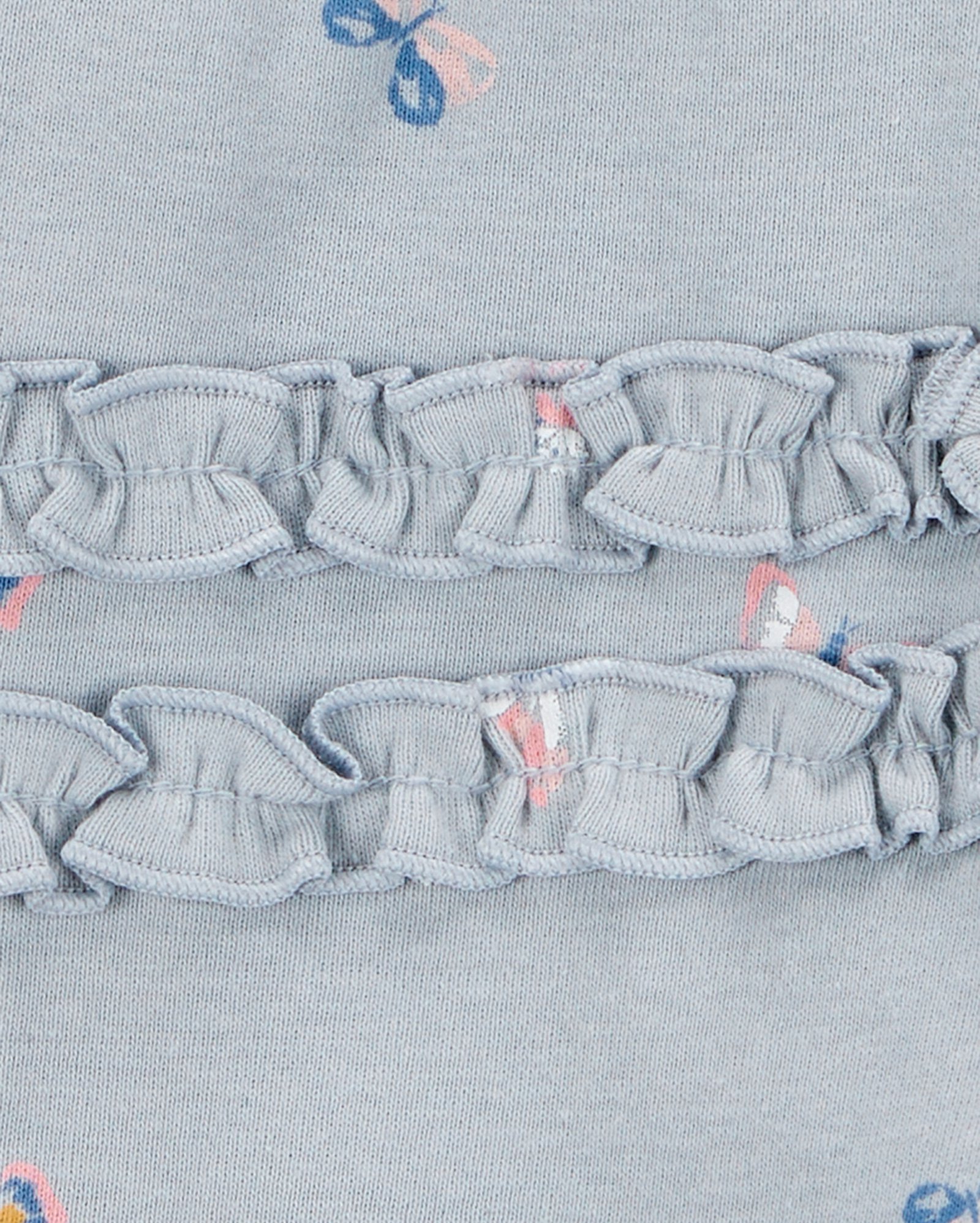 Conjunto longo bebê 3 peças borboletas babados multicor | Carter's