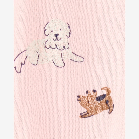 Macacão bebê com pezinho cachorrinhos rosa | Carter's