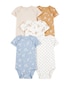 Kit body bebê 5 peças floral listras multicor | Carter's