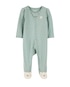 Macacão bebê com pezinho coração urso verde | Carter's