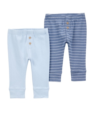 Kit calça bebê 2 peças cós elástico listrado multicor | Carter's