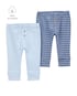 Kit calça bebê 2 peças cós elástico listrado multicor | Carter's