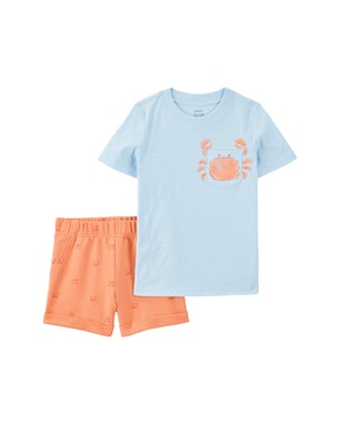 Conjunto curto infantil 2 peças caranguejo multicor | Carter's