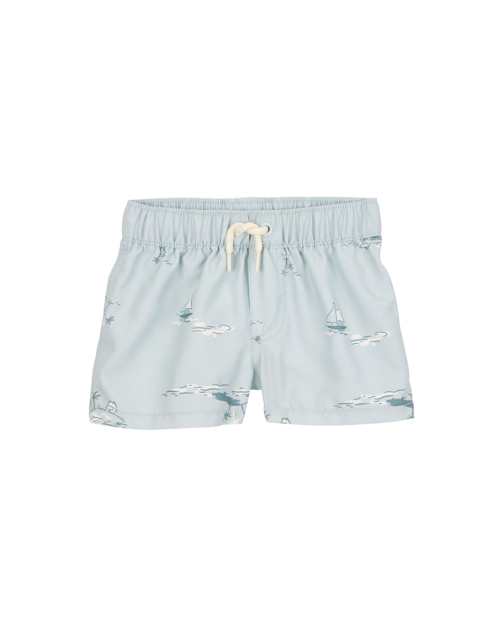 Conjunto curto de praia bebê 3 peças com chapéu ilha multicor | Carter's