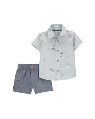 Conjunto curto bebê 2 peças ilha cargo multicor | Carter's