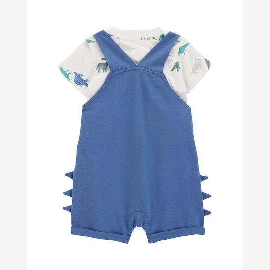 Jardineira bebê dino interativo com camiseta multicor | Carter's