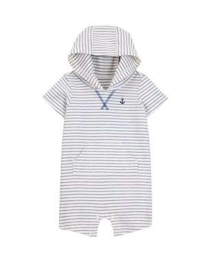 Macaquinho bebê com capuz âncora branco | Carter's