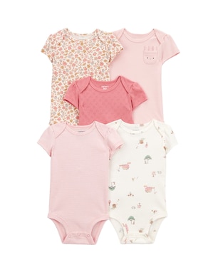 Kit body bebê 5 peças bolso coelhinho multicor | Carter's