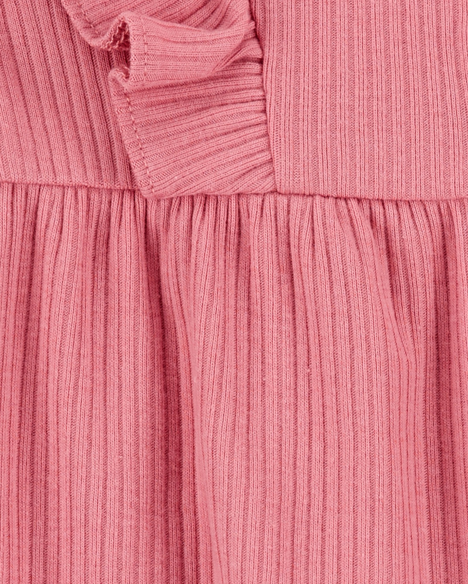 Macacão bebê canelado com faixa de cabelo rosa | Carter's