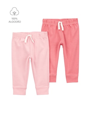Kit calça bebê 2 peças cós elástico multicor | Carter's