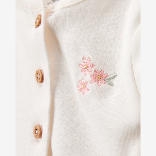 Vestido bebê evasê com casaco floral multicor | Carter's