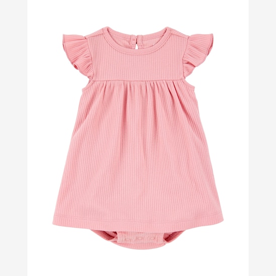 Vestido bebê evasê com casaco floral multicor | Carter's