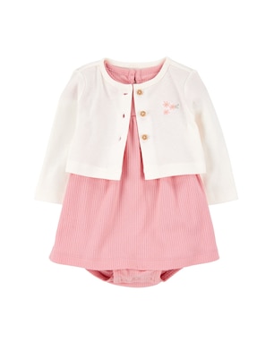 Vestido bebê evasê com casaco floral multicor | Carter's