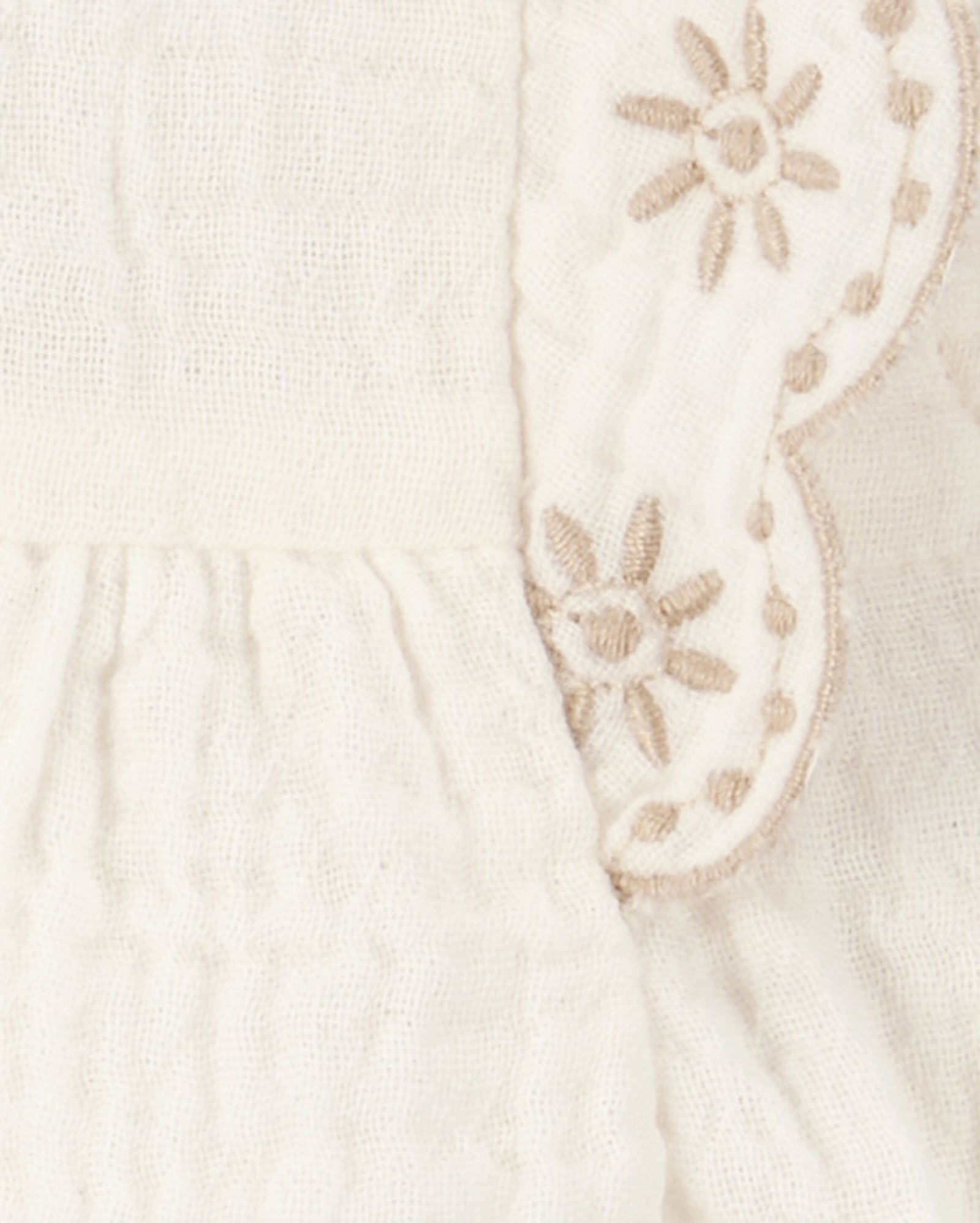 Conjunto curto bebê 2 peças bordado floral multicor | Carter's