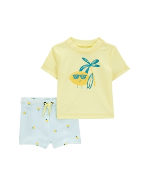 Conjunto curto bebê 2 peças limão listras multicor | Carter's