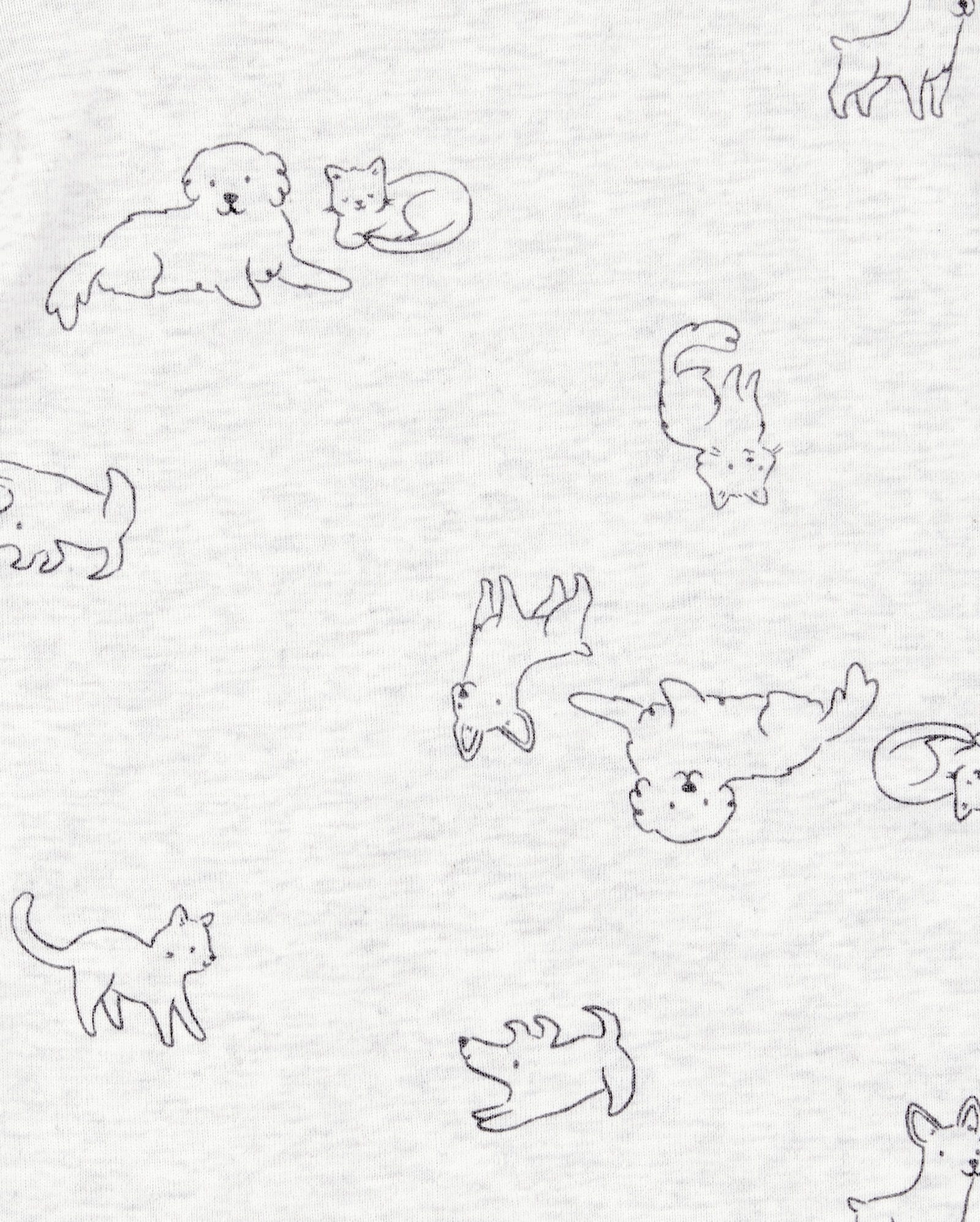Kit body bebê 5 peças cachorrinhos mescla multicor | Carter's