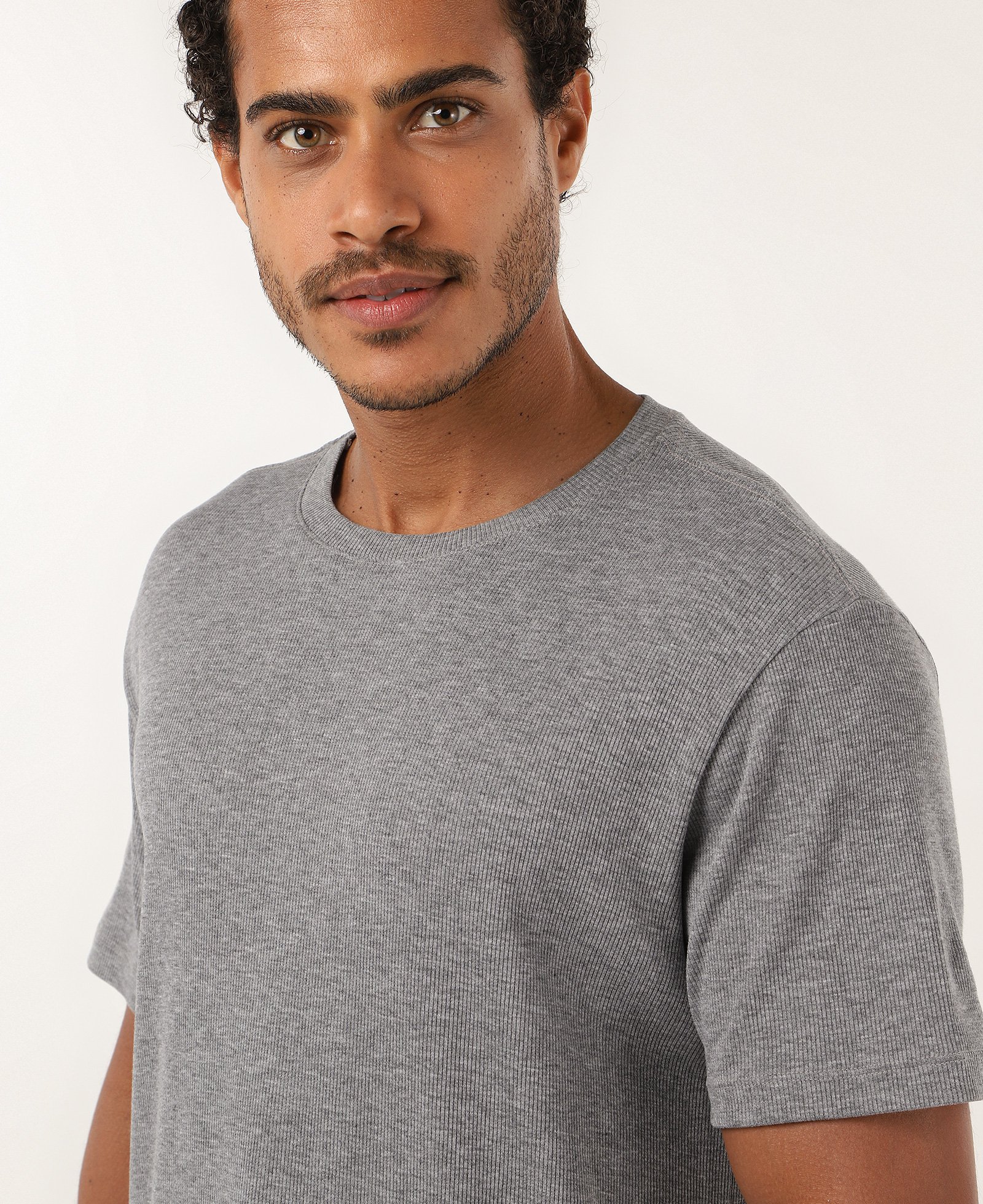 Pijama curto masculino em viscose mescla cinza | Riachuelo
