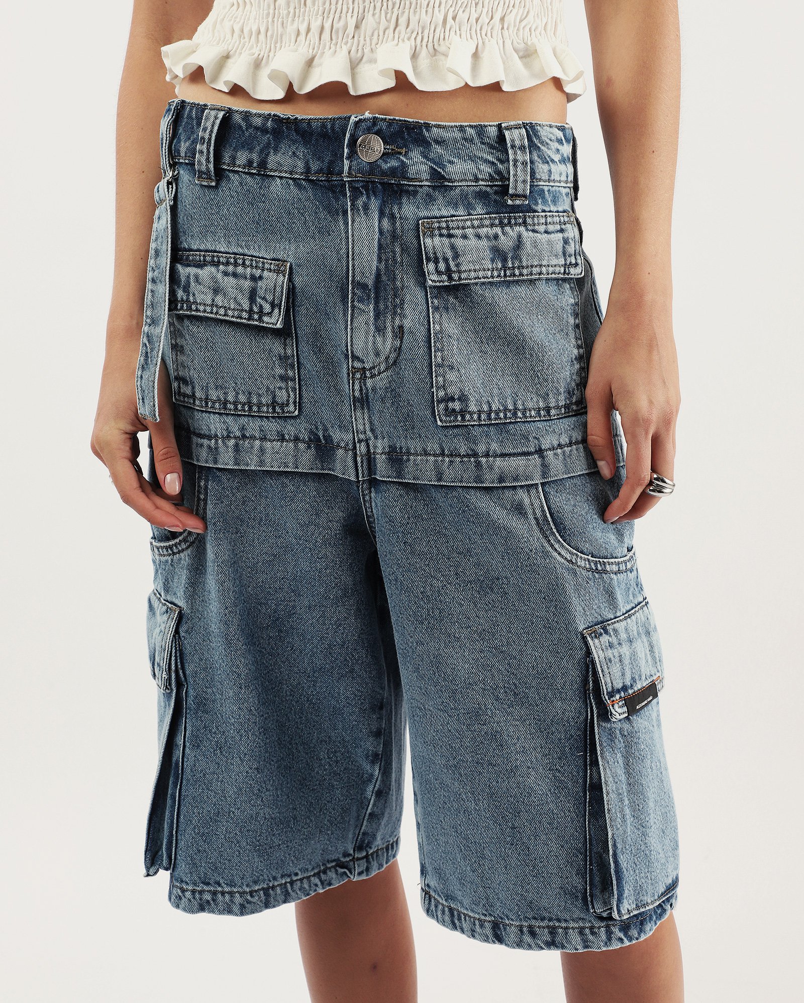 Jorts jeans multibolsos denim médio | Alexandre Pavão + Pool
