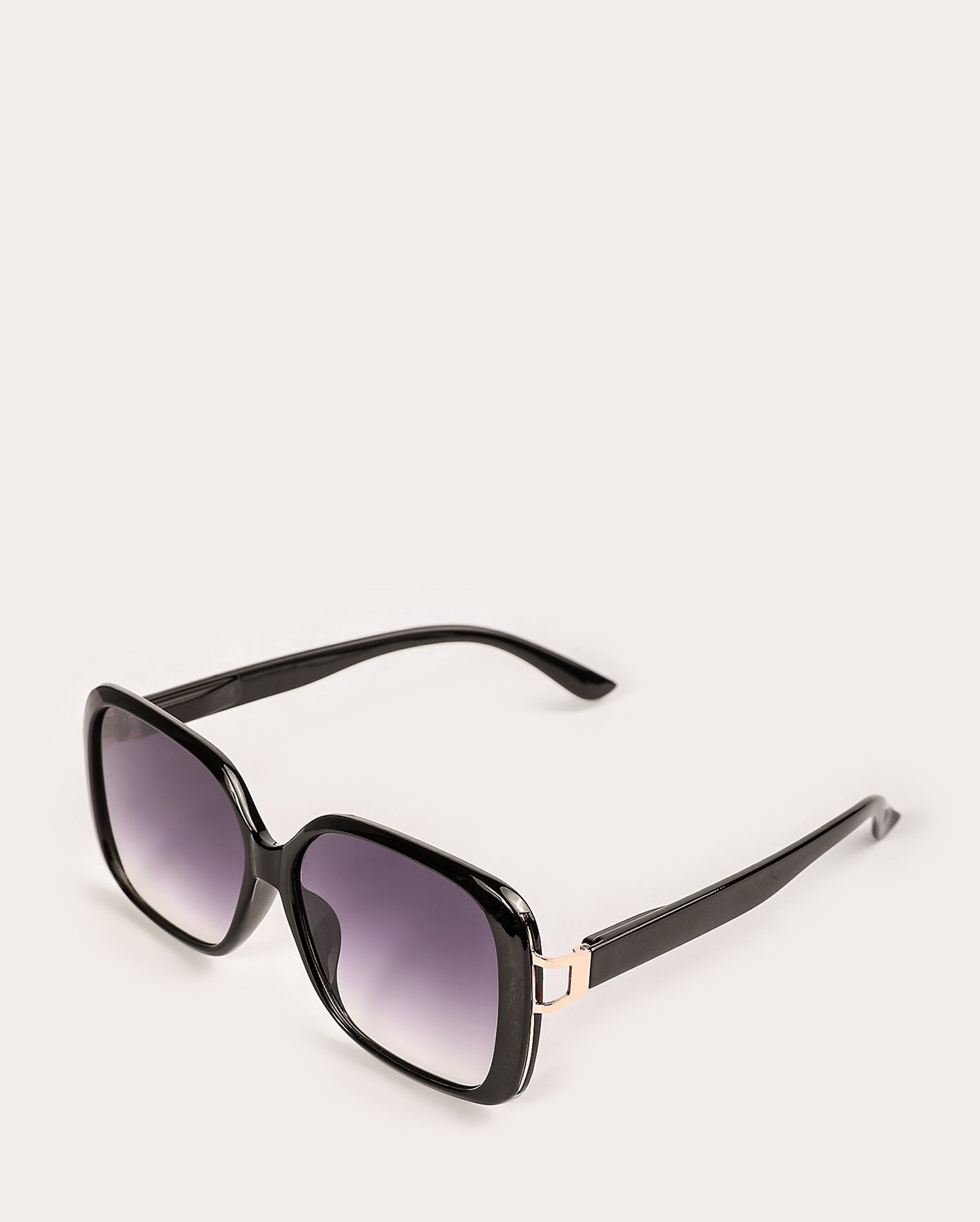 Óculos de sol feminino quadrado maxi preto | Accessori 