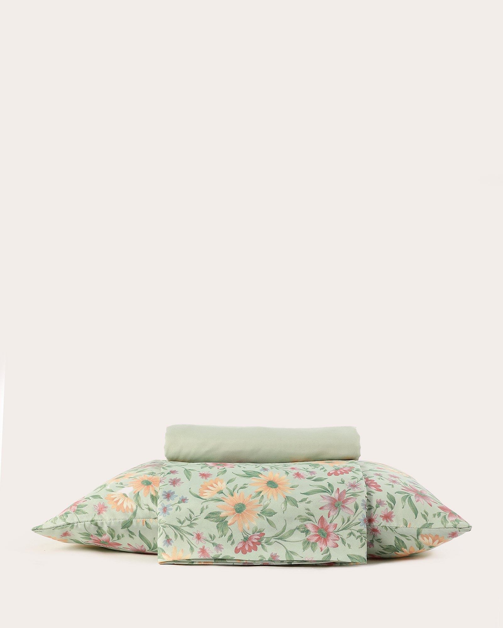 Jogo de cama solteiro 3 peças microfibra Arlete verde | Casa Riachuelo