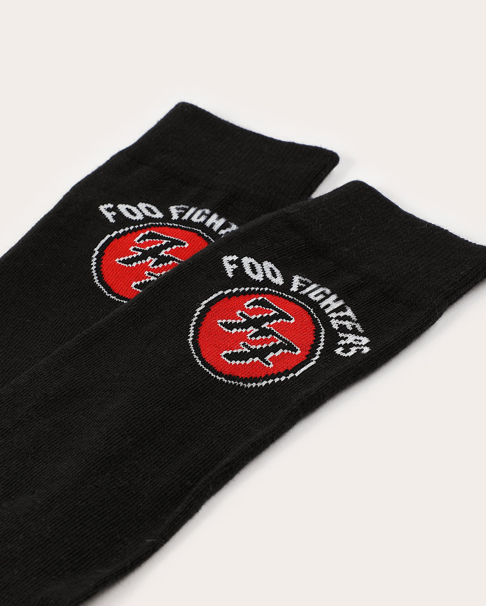 Meia masculina cano longo banda de rock preta | Foo Fighters