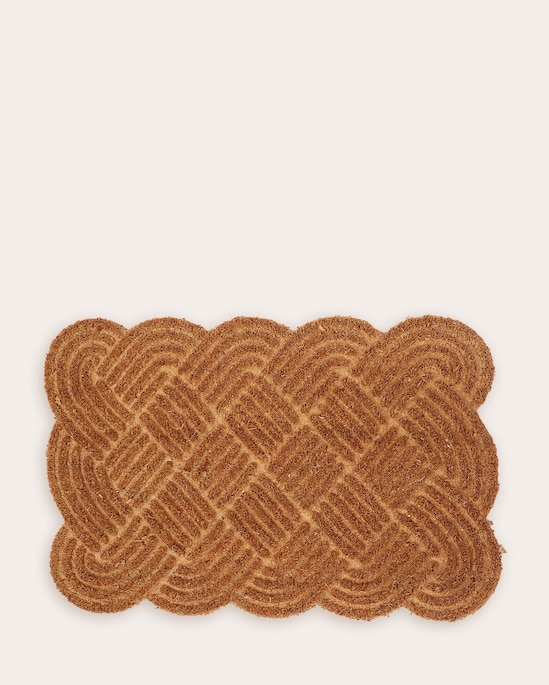 Tapete capacho retangular fibras de coco 40x60cm bege | Casa Riachuelo