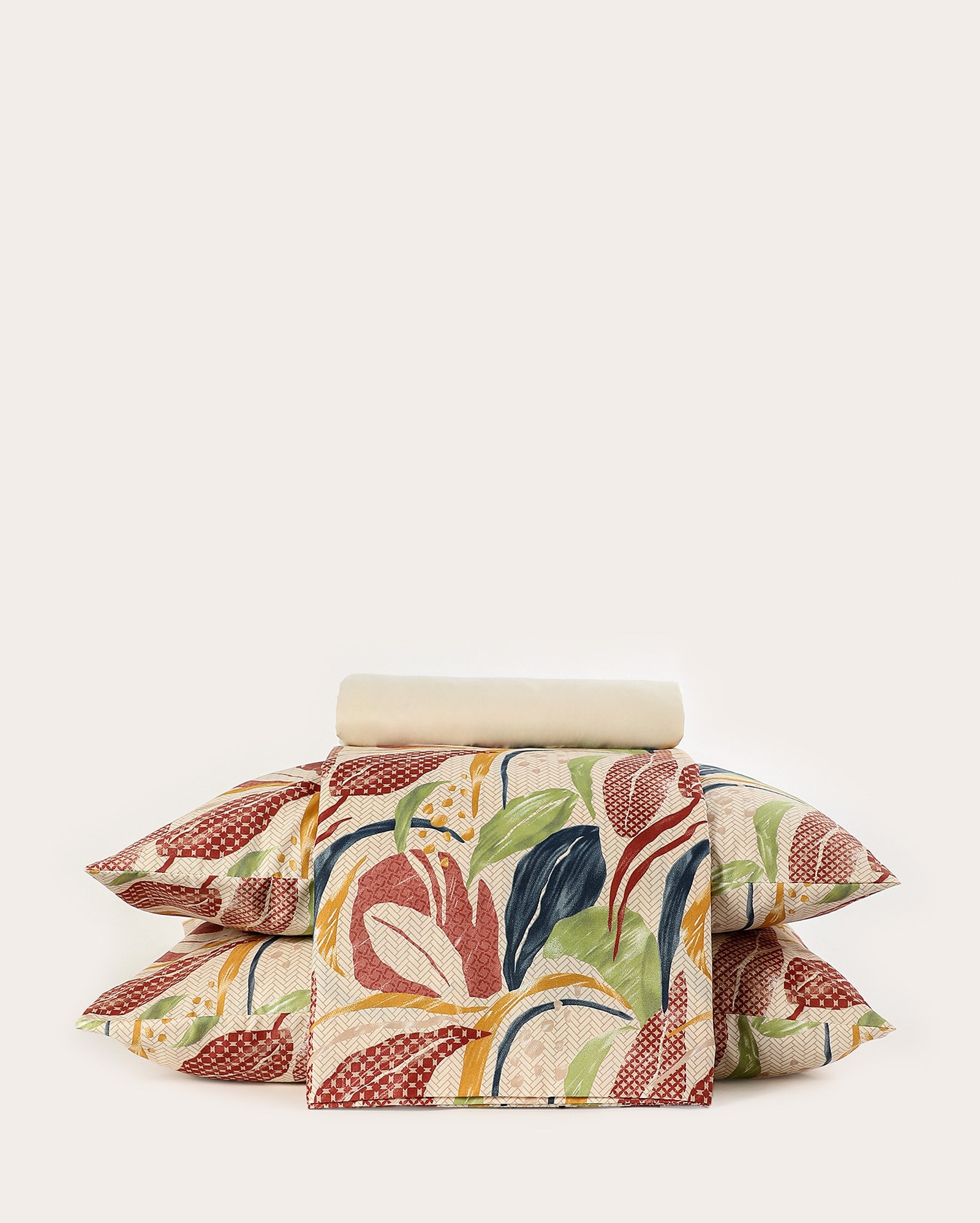 Jogo de cama casal 4 peças soft touch Meire Rosa floral multicor | Casa Riachuelo