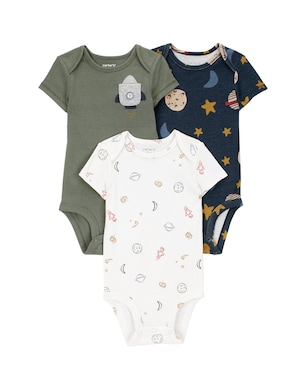 Kit body bebê 3 peças nave espacial multicor | Carter's