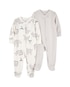 Kit macacão bebê 2 peças com pezinho elefante multicor | Carter's