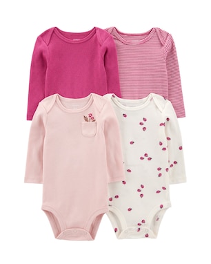 Kit body bebê 4 peças flores e joaninhas multicor | Carter's