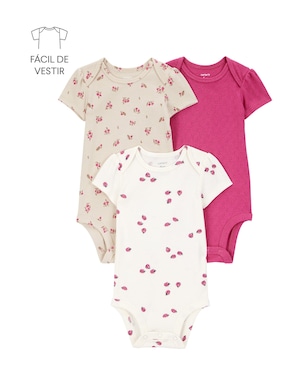 Kit body bebê 3 peças flores e joaninhas multicor | Carter's